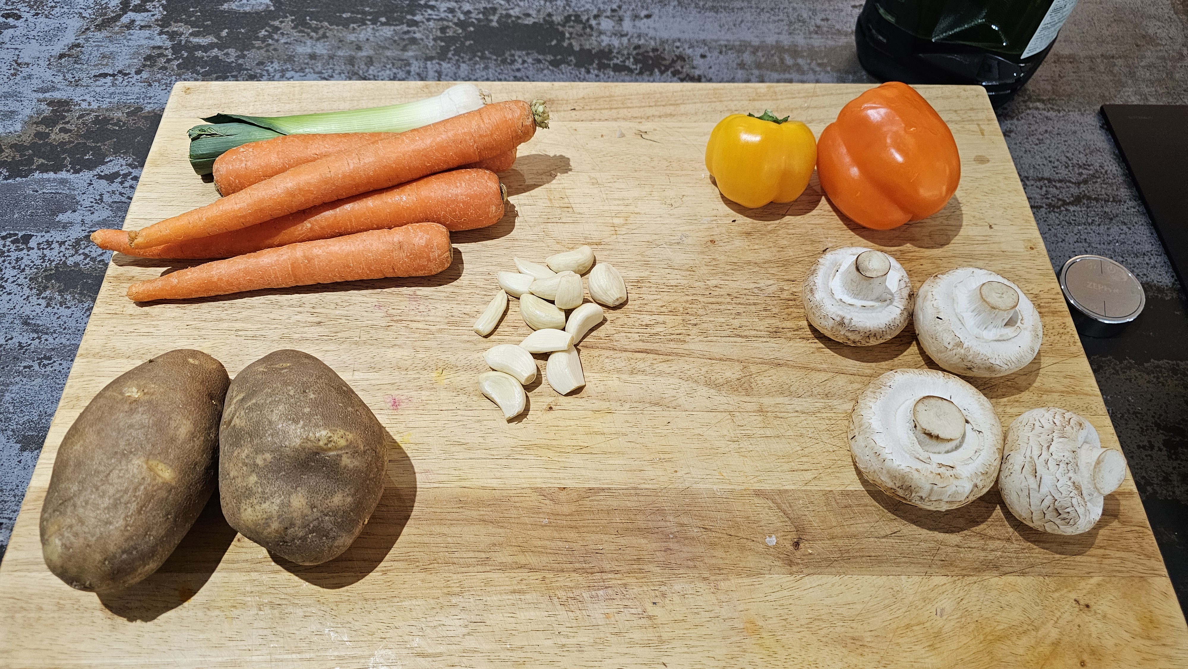 Vegetables on a cutting board