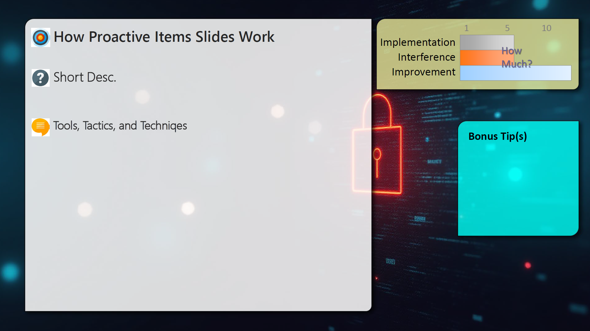 Example of an empty proactive infographic