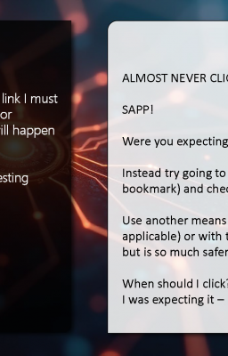 Infographic for what to do in the case you receive an unexpected link via some message (details in the article content)